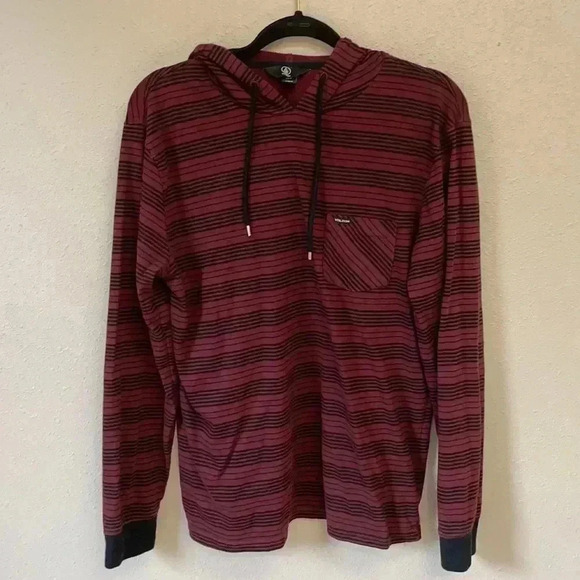 VOLCOM Men’s Hooded Long Sleeved Shirt - Picture 7 of 8